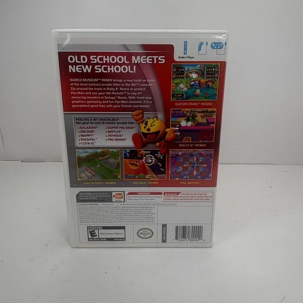 Namco Museum Remix Wii (Nintendo Wii, 2007) Complete W/ Manual